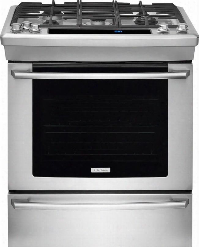 Ew30gs80rs 30" Star K Ada Compliant Gas Slide-in Range Oven With 5 Seaed Burners 4.5 Cu. Ft. Oven Capacity Continuous Grates And Luxury-glide Oven Rack In