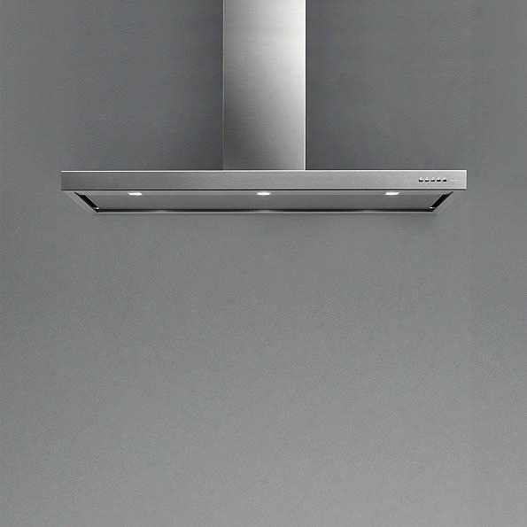 Ffpln36i5fs 36" Fasteel Collection Plane Top Island Mount Range Hood With 500 Cfm No Fingerprint Technology Halogen Lighting And Perimeter Aspiration System