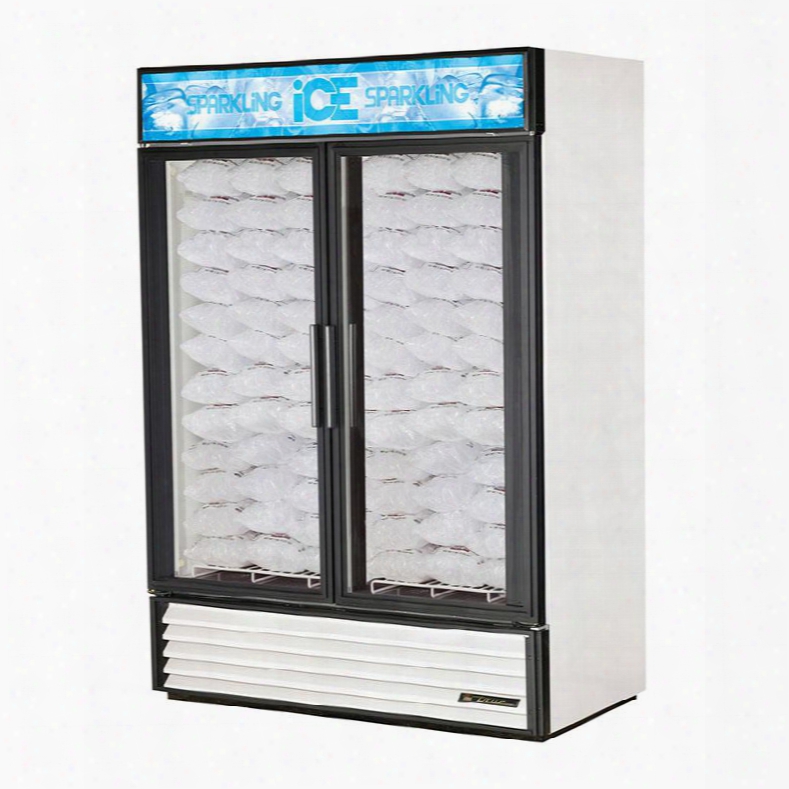 Gdim-49nt-ld Two-section Glass Door Ice Mmerchandiser With 49 Cu. Ft. Capacity Led Lighting And Thermal Insulated Glass Swing-doors No Tank Freezer In