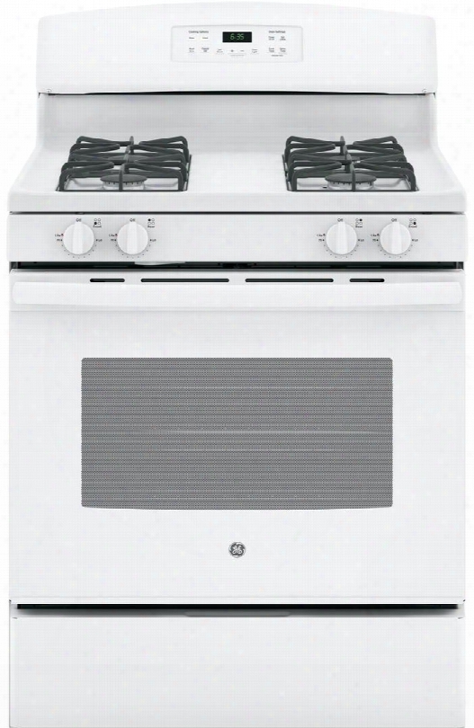 Jgb635dekww 30" Freestanding Gas Range With 5 Cu. Ft. Oven Capacity Precise Simmer Burner Electronic Touchpad Self-clean Oven 4 Sealed Burners And In-oven