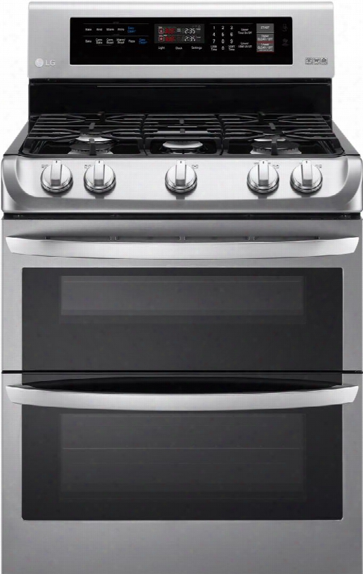 Ldg4311st 30" Freestanding Double Oven Gas Range With 5 Sealed Burners 6.9 Cu. Ft. Total Oven Capacity Probake Convection Easyclean Technology 17k Btu