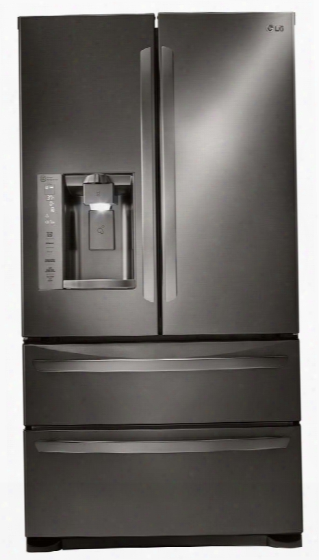 Lmxs27626d 36" French Door Refrigerator With 27 Cu.ft. Ultra Capacity Ice/water Dispenser Double Freezer Drawers Electronic Temperature Controls Led