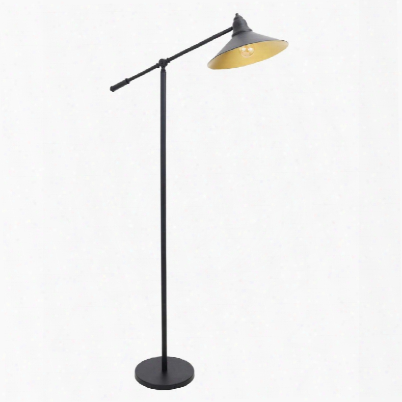 Ls-l-padfl Bk Paddy Industrial Floor Lamp In Black And