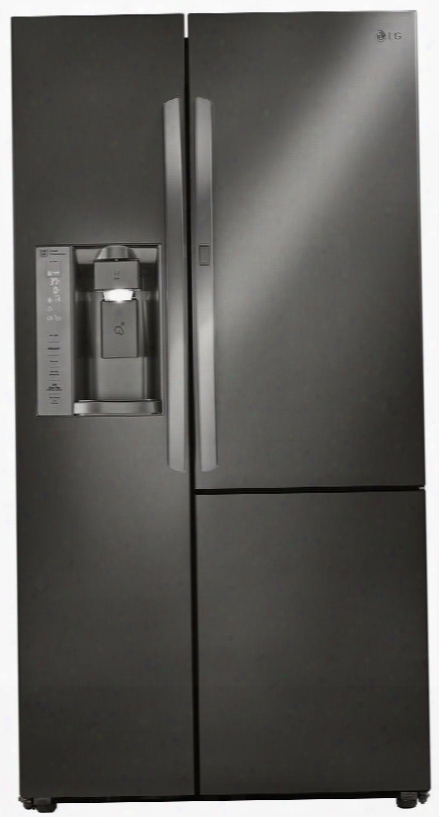 Lsxs26366d 36" Side-by-side Refrigerator With 26 Cu. Ft. Capacity Water/ice Dispenser Door-in-door Smart Cooling Premium Led Lighting Door Alarm In Black