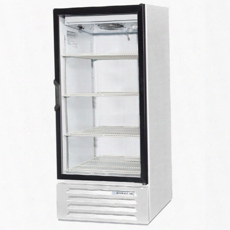 Lv10-1-w-led Lumavue 24" One Section Refrigerated Glass Door Mercha Ndiser With Led Lighting 10 Cu.ft. Capacity White Exterior And Bottom Mounted