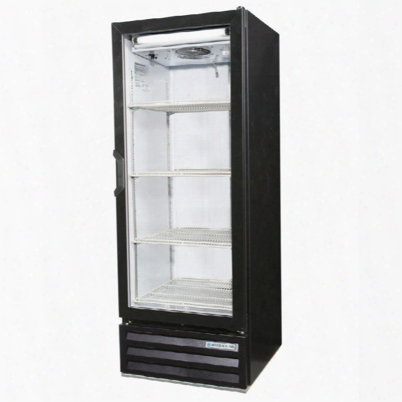 Lv12-1-b-led Lumavue 24" One Section Refrigerated Glass Door Merchandiser With Led Lighting 12 Cu.ft. Capacity Black Exterior And Bottom Mounted