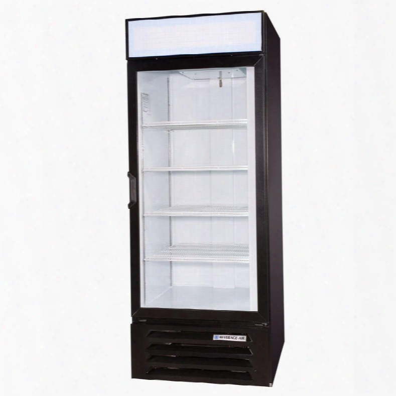 Lv27-1-b-led Lumavue 30" One Section Refrigerated Glass Door Merchandiser With Led Lighting 27 Cu.ft. Capacity Black Exterior And Bottom Mounted