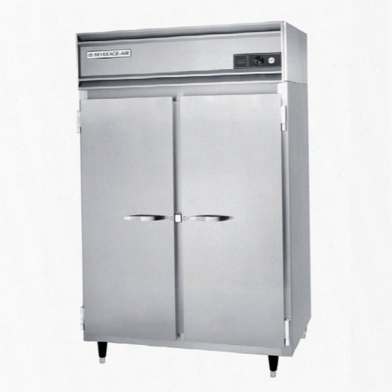 Ph2-1s-pt Two Section Solid Door Pass-through Heated Holding Cabinet With Balanced Fan System Manually Controlled Humidity Vents And 3000w Heating
