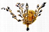 2011W16G/SS 2011 Orchid Collection Wall Sconce W16in H14in E6in Lt: 1 Gold Finish (Swarovski Strass/Elements