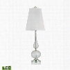 316-LED Serrated Venetian Glass LED Table Lamp in Clear And Gold Clear