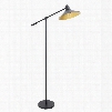 LS-L-PADFL BK Paddy Industrial Floor Lamp in Black and