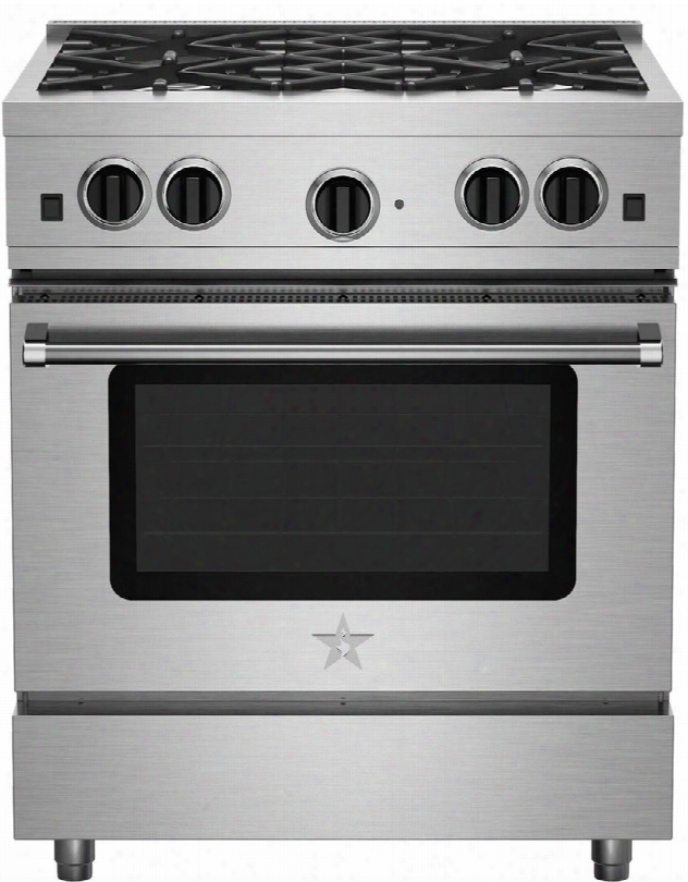 Rcs30sbv2 30" Freestanding Gas Range With 4 Sealed Burners Extra-large Convection Oven Inffrared Broiler Black Enameled Top And Automatic Electronic