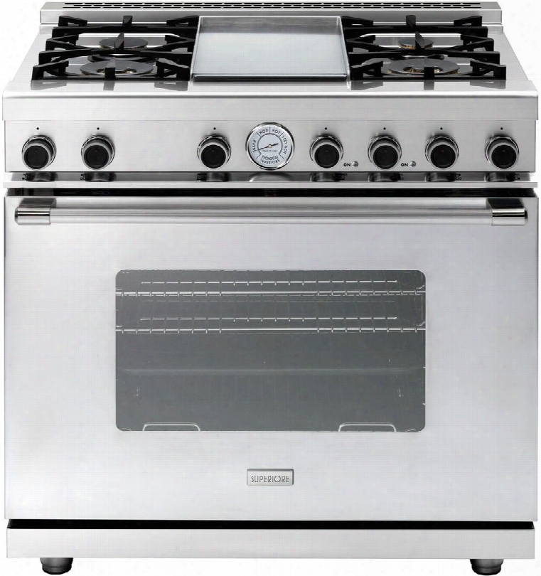 Rn362gcss 36" Next Series Freestanding Natural Gas Range With Classic Oven Door 4 Sealed Burners Convection Oven And Electric Griddle In Stainless