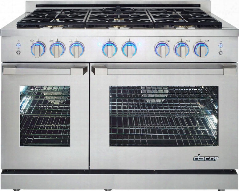 Rnrp48gsngh 48" Renaissance Series Freestanding Gas Range With 6 Sealed Burners 8.0 Cu. Ft. Total Capacity 18 000 Btus Three-part Convection Cooking And