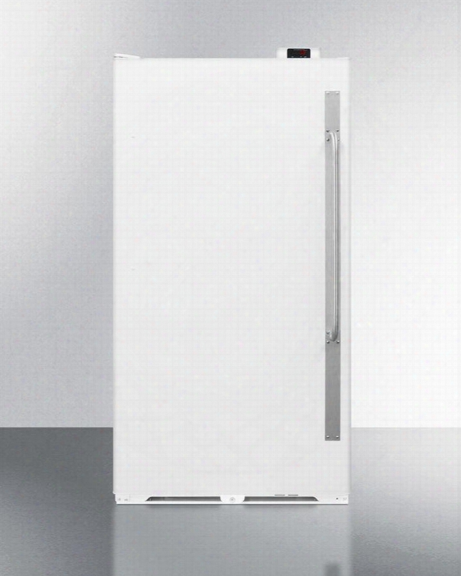 Scuf18nclhd Commercially Approved Upright Freezer With True Frost-free Operation Factory Installed Lock Digital Thermostat And Adjustable Shelves In White.