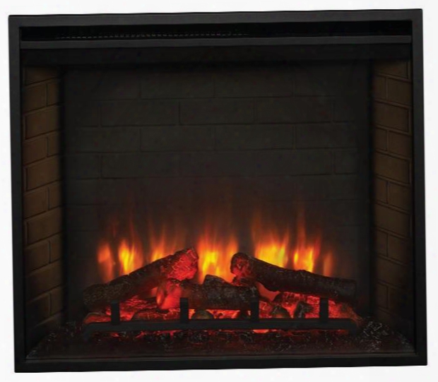 Sfbi30e Simplifire Built-in Traditional Electric Fireplace With Detailed Masonry-style Interior And Textured Log Set Up To 4 800 Btus Ul/ulc