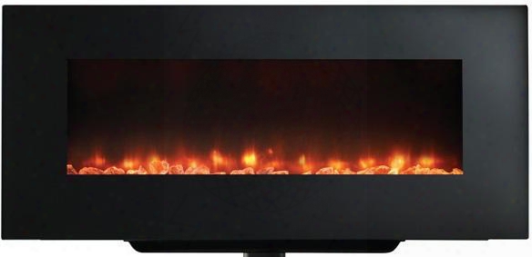 Sfwms38bk 38" Simplifire Wall Mount Linear Electric Fireplace With Clean Flat Face And Fixed Glass Up To 4 800 Btus 14 Color Led Backlighting Ul/ulc