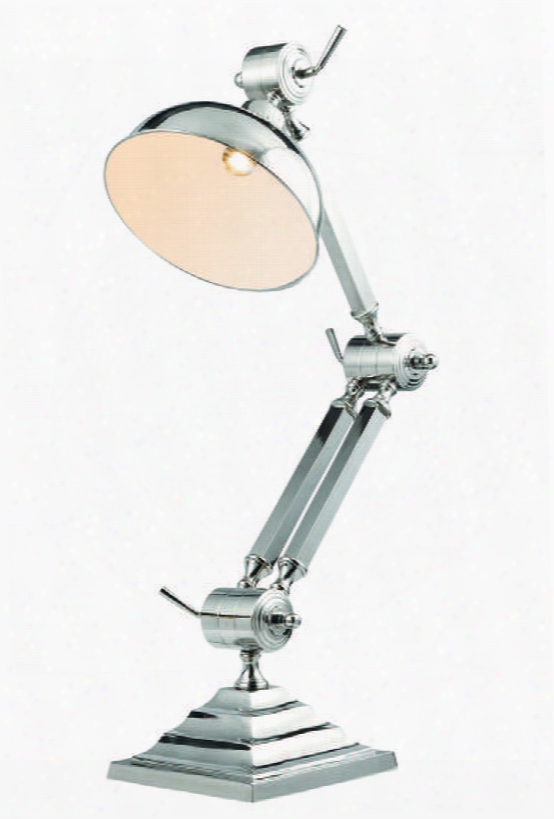 Tl1257 Vintage Task Collection Table Lamp L: 11 W: 5.5 H: 47.25 Lt: 1 Chrome