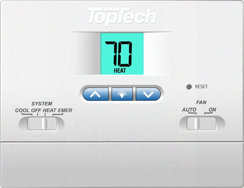 Tt-n-421 Ptac Non-programmable Heat Pump Thermostat With Backlighting F /c Switch 2-stage Heat/1-stage