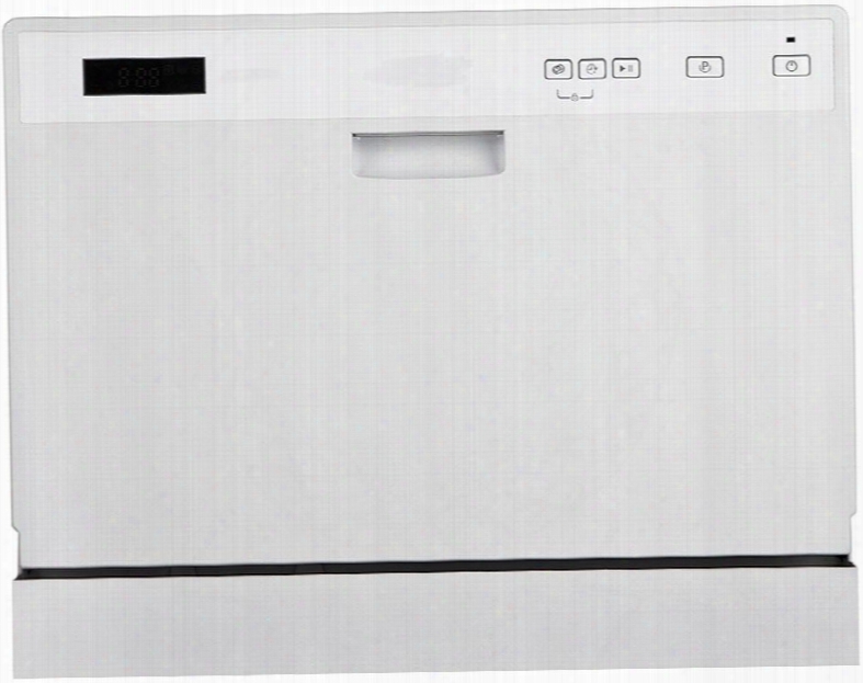 Wc3203 Countertop Dishwasher With 6 Place Setting Capacity Compact Design Electronic Controls Led Display 6 Wash Cycles And Stainless Steel Interior In