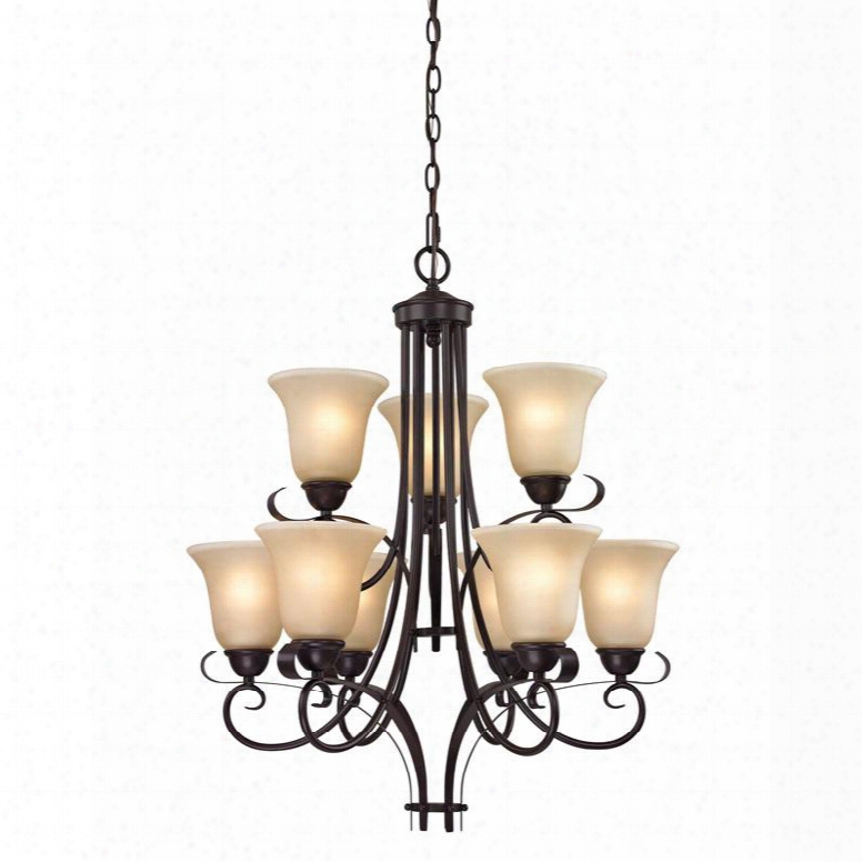 1009ch/10 Brighton 9 Light Chandelier In Oil Rubbed