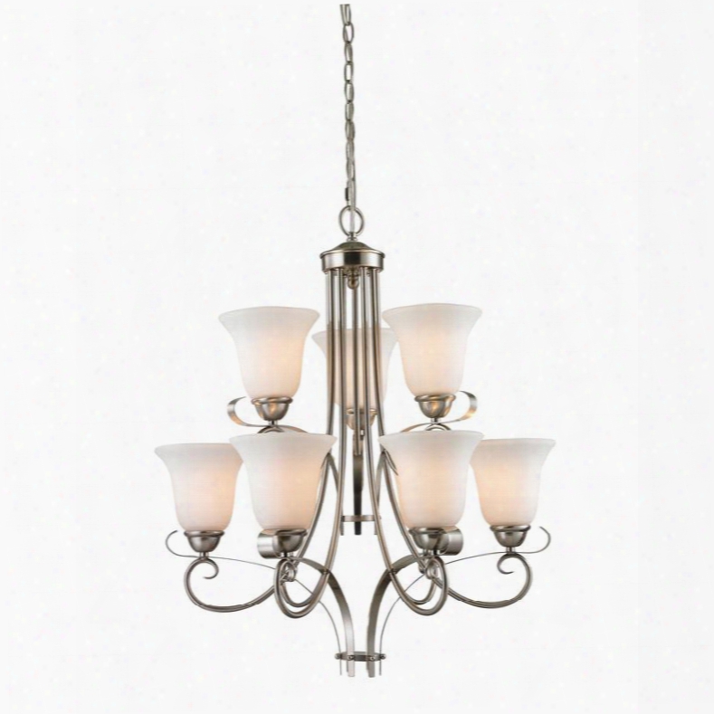 1009ch/20 Brighton 9 Light Chandelier In Brushed