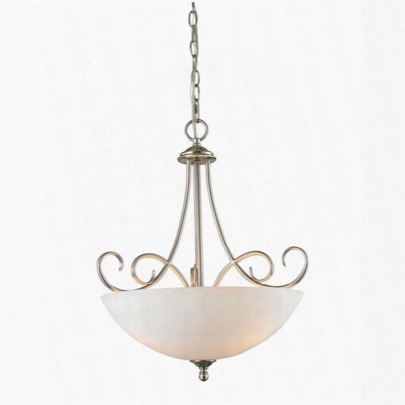 1103pl/20 Chatham 3 Light Large Pendant In Brushed