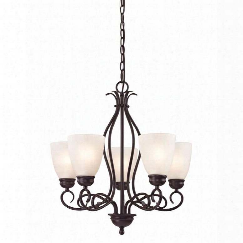 1155ch/10 Chatham 5 Light Chandelier In Oil Rubbed