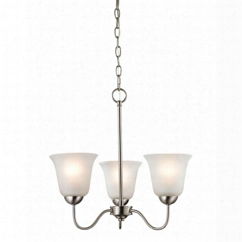 1203ch/20 Conway 3 Light Chandelier In Brushed