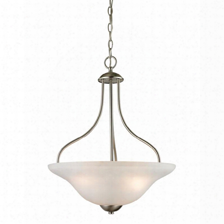 1203pl/20 Conway 3 Light Large Pendant In Brushed