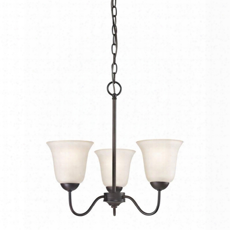 1253ch/10 Conway 3 Light Chandelier In Oil Rubbed
