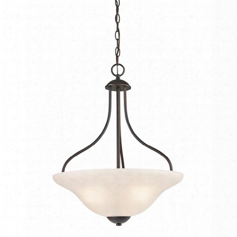 1253pl/10 Conway 3 Light Large Pendant In Oil Rubbed