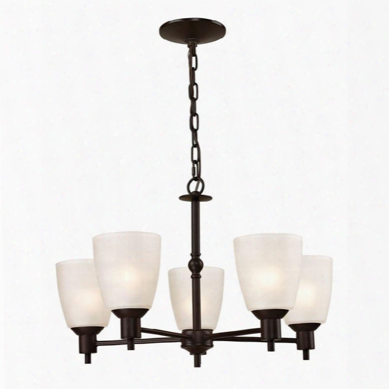 1355ch/10 Jackson 5 Light Chandelier In Oil Rubbed