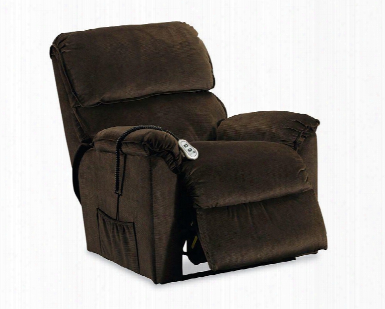 18597 4115-22 Remote-controlled Harold Power Lift Recliner With Wall Saver Technology Plush Padded Arms Split-back Design And Side Pocket In