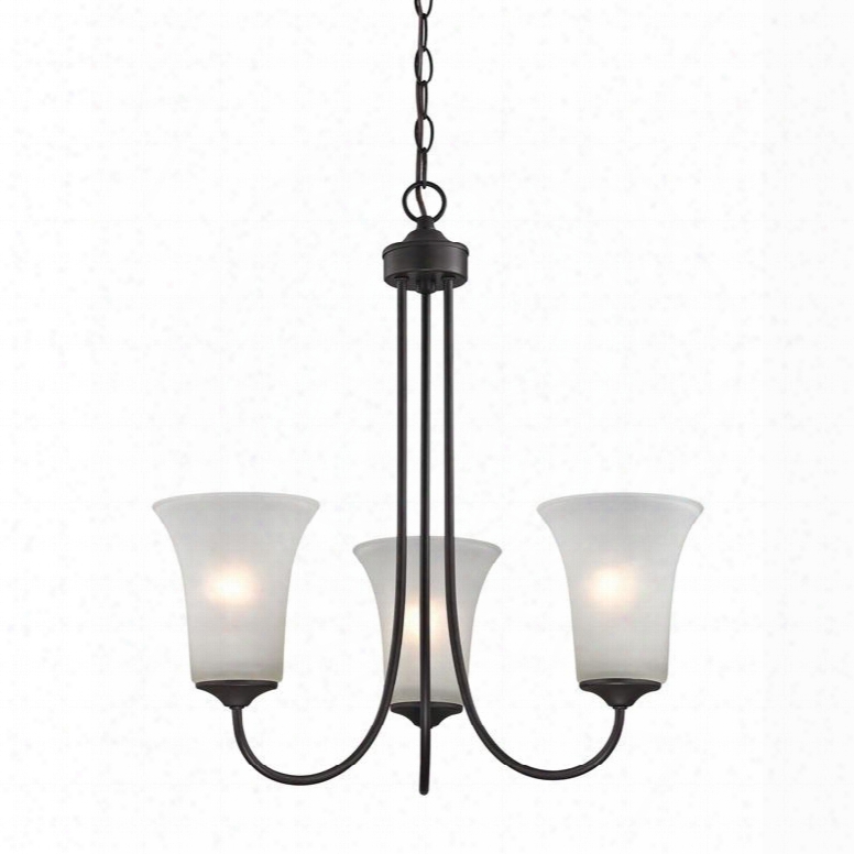 1913ch/10 Charleston 3 Light Chandelier In Oil Rubbed