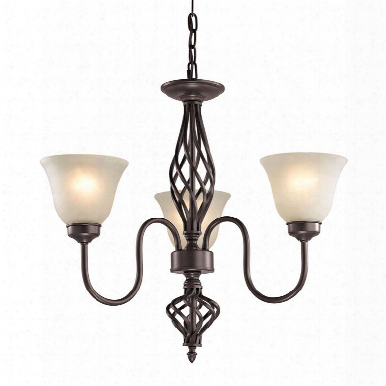 2203ch/10 Santa Fe 3 Light Chandelier In Oil Rubbed