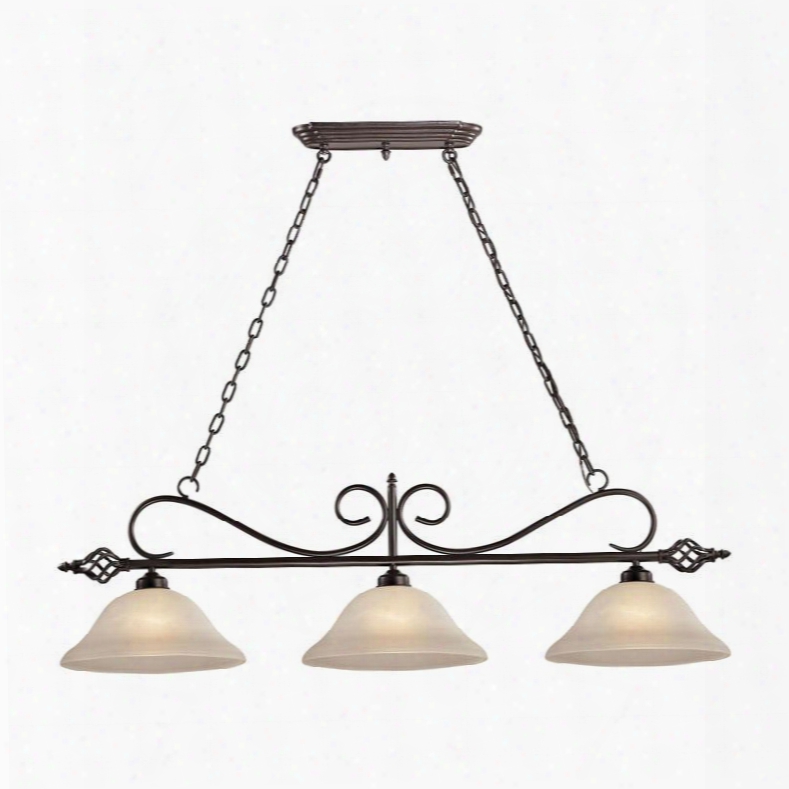 2203is/10 Santa Fe 3 Light Pendant In Oil Rubbed