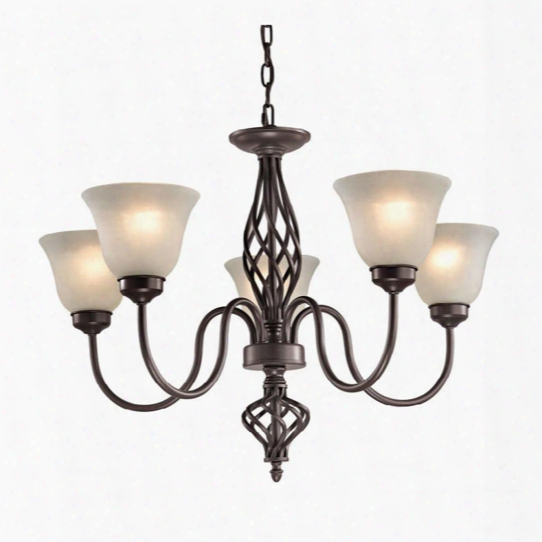 2205ch/10 Santa Fe 5 Light Chandelier In Oil Rubbed