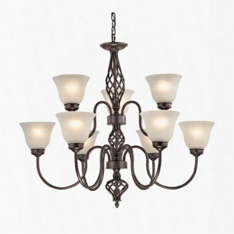 2209ch/10 Santa Fe 6+3 Light Chandelier In Oil Rubbed