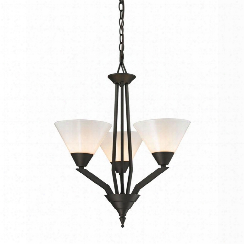 2453ch/10 Tribecca 3 Light Chandelier In Oil Rubbed