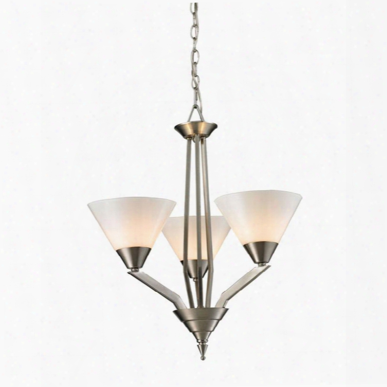 2453ch/20 Tribecca 3 Light Chandelier In Brushed