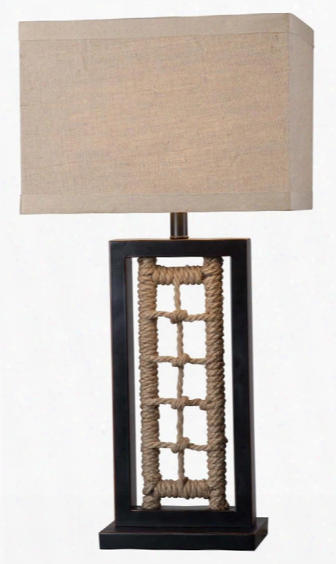 322453orbr Sailor Table Lamp In Oil Rubbed Bronze Finish With Rope