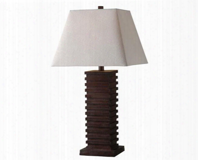 32576dwal Sawmill Table Lamp In Dark Walnut