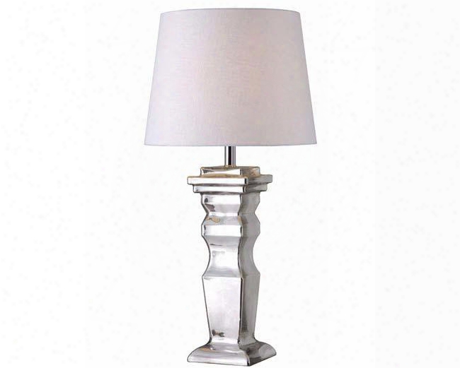 32595mer Roginson Table Lamp In Mercury Glass