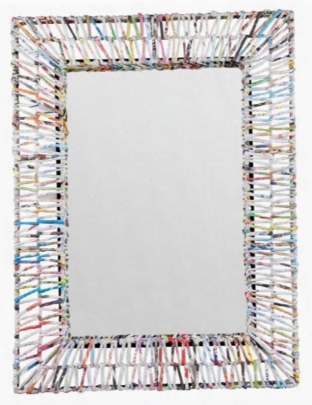 40311 Malone Mirror In Recycled Newspaper