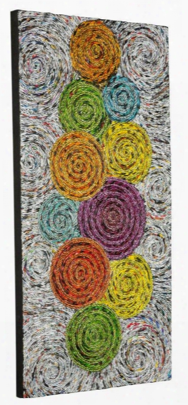 40754 Utica Wall Hanging In Textured Recycled Newspaper