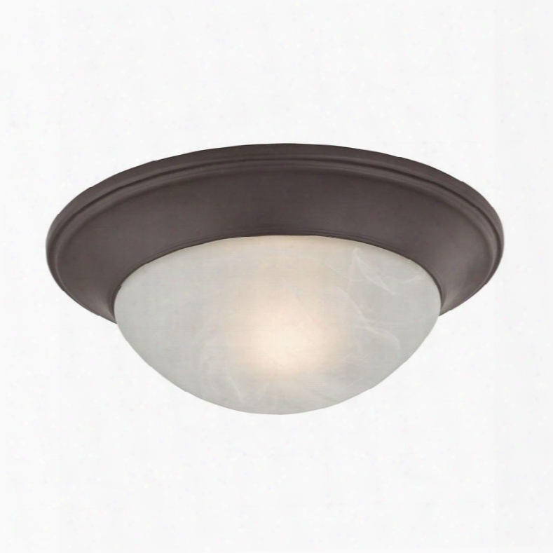 7301fm/10 1 Light Flush Mount In Oil Rubbed