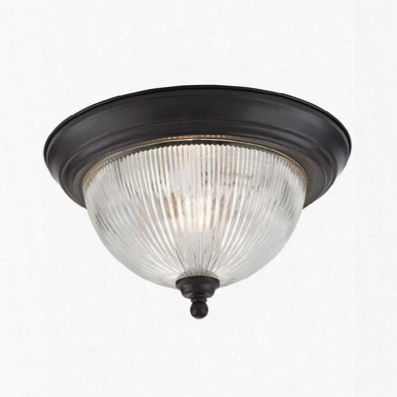 7672fm/10 Liberty Park 2 Light Flush Mount In Oil Rubbed