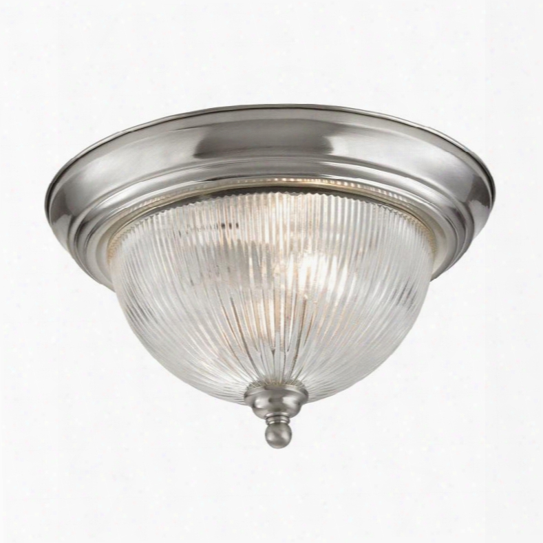 7672fm/20 Liberty Park 2 Light Flush Mount In Brushed