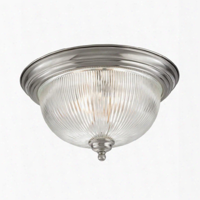 7683fm/20 Liberty Park 3 Light Flush Mount In Brushed